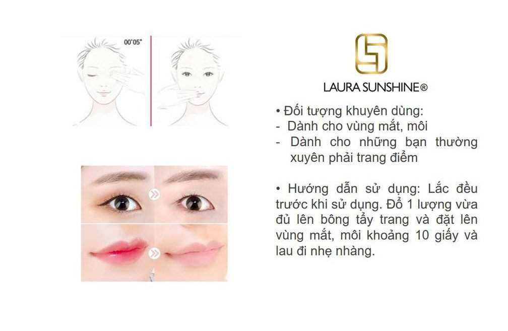 Nước Tẩy Trang Mắt Và Môi Laura Sunshine