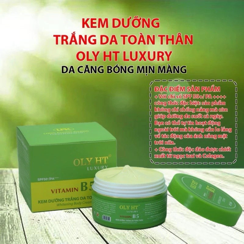 OLY HT Luxury Vitamin B5 Kem Dưỡng Trắng Toàn Thân OLY HT Luxury Vitamin B5 Kem Dưỡng Trắng Toàn Thân