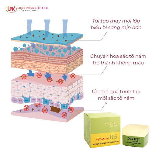 OLY HT Luxury Vitamin B5 Kem Nám Tàn Nhang Đồi Mồi OLY HT Luxury Vitamin B5 Kem Nám Tàn Nhang Đồi Mồi